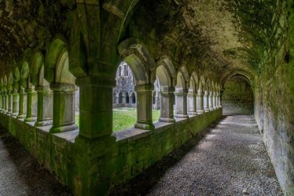 Picture of ANCIENT CLOISTERS AT MOYNE ABBEY-COUNTY MAYO-IRELAND.