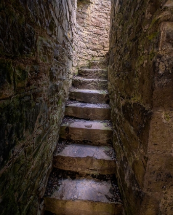 Picture of ANCIENT STEPS LEAD TO A ROOFLESS SECOND FLOOR ROOM.