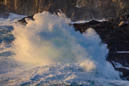 Picture of WAVES CRASHING INTO THE ROCKY SHORELINE NEAR DINGLE-IRELAND