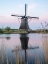 Picture of NETHERLAND-KINDERDIJK. WINDMILLS ALONG THE CANAL.