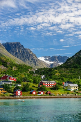 Picture of NORWAY-FINNMARK-BERGSFJORD. THE SMALL COMMUNITY OF BERGSFJORD ON THE NORWEGIAN COAST.