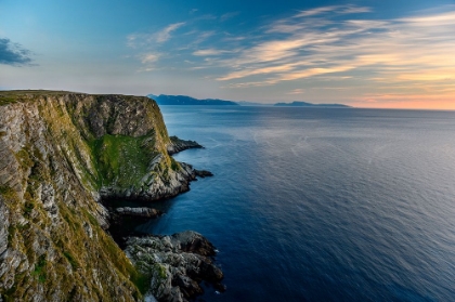 Picture of NORWAY-FINNMARK-LOPPA. BIRD NESTING CLIFFS OVERLOOKING THE NORWEGIAN SEA.