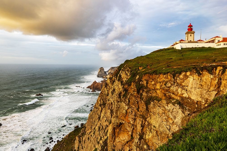 Picture of CABO DO ROCA LIGHTHOUSE AT LAST LIGHT IN COLARES-PORTUGAL