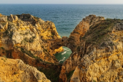 Picture of DRAMATIC CLIFFS ALONG THE COAST AT PONTA DA PIEDADE IN LAGOS-PORTUGAL
