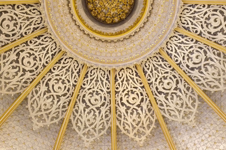 Picture of SINTRA-PORTUGAL. MONSERRATE PALACE INTERIOR. CEILING DETAIL