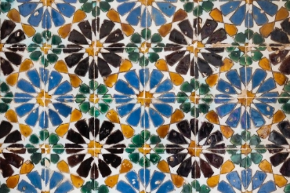 Picture of SINTRA-PORTUGAL. OLD PORTUGUESE TILES WITH MOORISH INFLUENCE