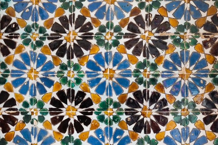 Picture of SINTRA-PORTUGAL. OLD PORTUGUESE TILES WITH MOORISH INFLUENCE