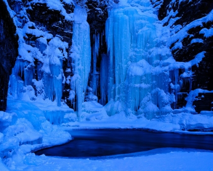 Picture of SWEDEN-NORRBOTTEN-ABISKO. ICEFALL IN ABISKO CANYON.