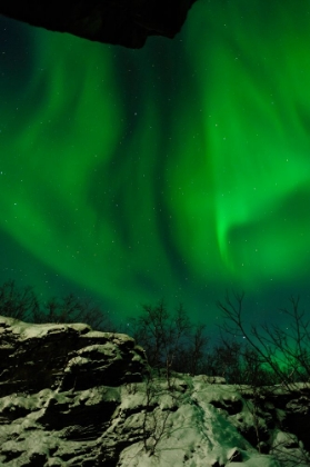 Picture of SWEDEN-NORRBOTTEN-ABISKO. AURORA BOREALIS (NORTHERN LIGHTS) ABOVE ABISKO CANYON.