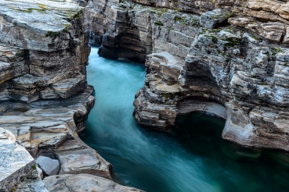 Picture of SWEDEN-NORRBOTTEN-ABISKO. ABISKO RIVER FLOWS THROUGH A CANYON OF SEDIMENTARY ROCK.