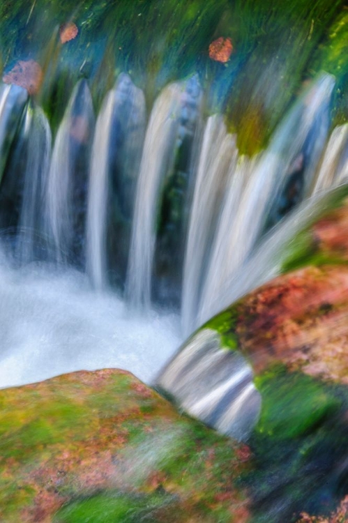 Picture of SWEDEN-DALARNA COUNTY-FULUFJALLET NATIONAL PARK. SMALL STREAM FLOWING OVER ROCK LEDGES.