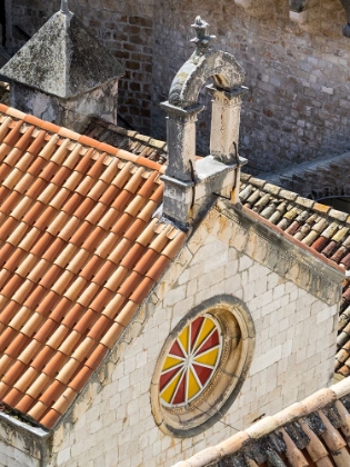 Picture of CROATIA-DUBROVNIK. ROOFTOP VIEW OF THE CHURCH OF THE ANNUNCIATION.