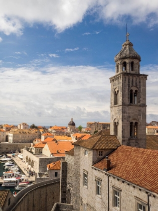 Picture of CROATIA-DUBROVNIK. DOMINICAN MONASTERY RED ROOFTOPS AND CHURCHES OF DUBROVNIK.