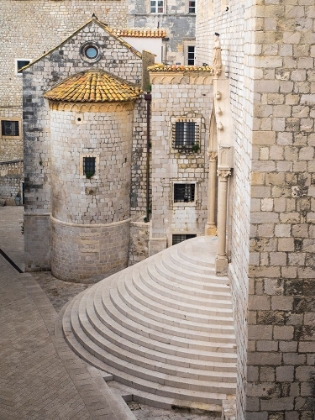 Picture of CROATIA-DUBROVNIK. STAIRS OF DOMINICAN MONASTERY IN OLD TOWN DUBROVNIK.