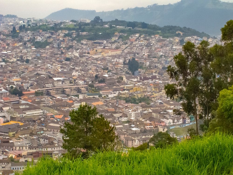 Picture of ECUADOR-QUITO. OVERVIEW OF OLD TOWN BUILDINGS.