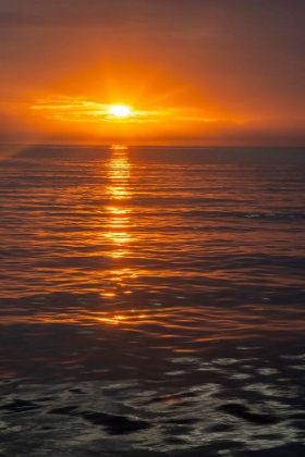 Picture of ECUADOR-GALAPAGOS NATIONAL PARK-FLOREANA ISLAND. OCEAN SUNSET.