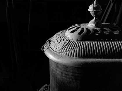 Picture of WOOD BURNING STOVE ONCE HEATED A GENERAL STORE IN A GHOST TOWN IN CALIFORNIA-USA.