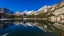 Picture of SIERRA PEAKS REFLECTED IN LONG LAKE-LITTLE LAKES VALLEY-JOHN MUIR WILDERNESS-CALIFORNIA-USA
