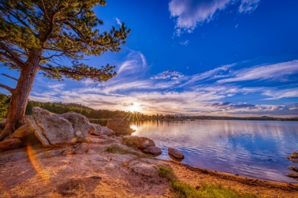 Picture of USA-COLORADO-DOWDY LAKE. SUNSET ON LAKE.