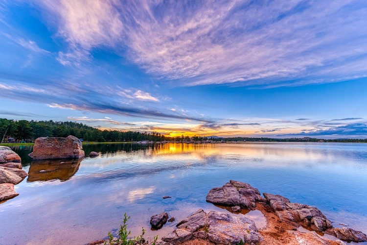 Picture of USA-COLORADO-DOWDY LAKE. SUNSET ON LAKE.