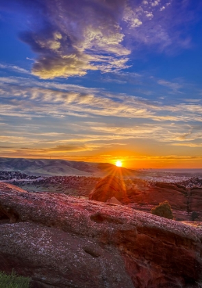 Picture of USA-COLORADO-DENVER. SUNRISE OVER DENVER.