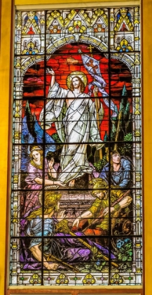 Picture of CHRIST THE VICTOR RESURRECTION STAINED GLASS GESU CHURCH-MIAMI-FLORIDA. GLASS BY FRANZ MAYER.