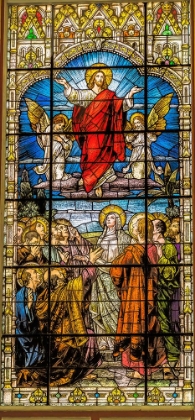 Picture of JESUS ASCENSION TO HEAVEN STAINED GLASS GESU CHURCH-MIAMI-FLORIDA. GLASS BY FRANZ MAYER.