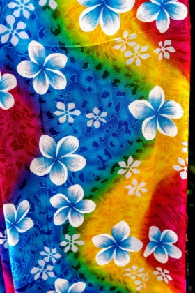 Picture of POLYNESIAN FLORAL TEXTILE CLOTH-HONOLULU-HAWAII.