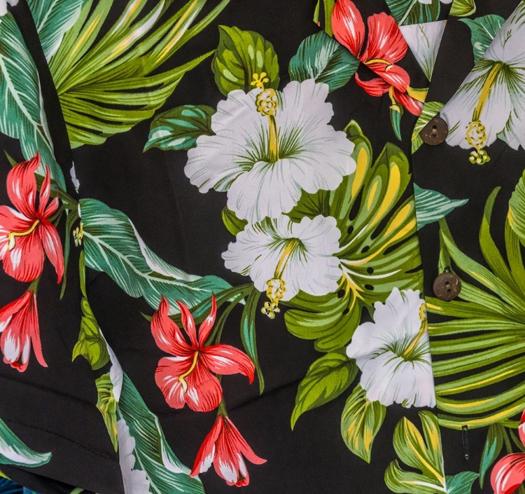 Picture of POLYNESIAN FLORAL TEXTILE CLOTH-WAIKIKI-HONOLULU-HAWAII.