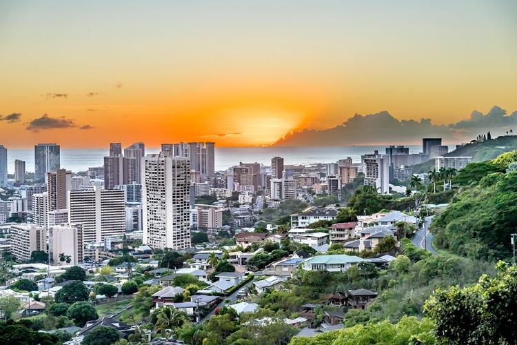 Picture of SUNSET-HONOLULU-HAWAII.