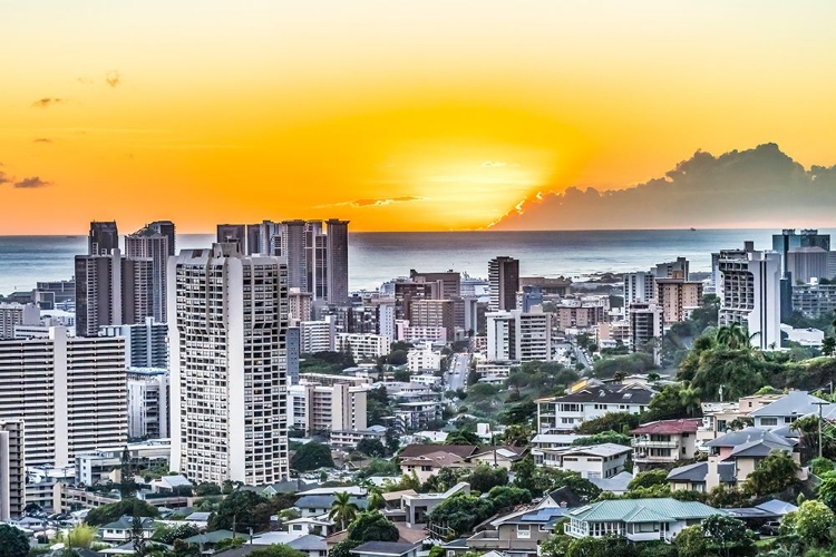 Picture of SUNSET-HONOLULU-HAWAII.