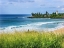 Picture of SURFERS WAIMEA BAY NORTH SHORE-OAHU-HAWAII. WAIMEA IS RELATIVELY FLAT UNTIL THE WINTER MONTHS