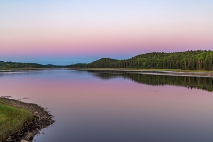 Picture of DUSK COLORS THE MACHIAS RIVER IN MACHIAS-MAINE-USA