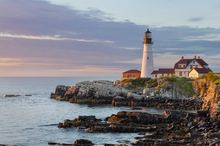 Picture of PORTLAND HEAD LIGHTHOUSE IN SUNRISE LIGHT IN PORTLAND-MAINE-USA