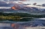 Picture of MOUNTAIN CATCHES ALPENGLOW LIGHT AT SUNSET OVER ST. MARY LAKE-GLACIER NATIONAL PARK-MONTANA-USA