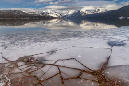 Picture of ICE FORMATIONS ALONG LAKE MCDONALD IN GLACIER NATIONAL PARK-MONTANA-USA