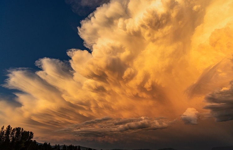 Picture of DRAMATIC STORMS CLOUDS AT SUNSET IN WHITEFISH-MONTANA-USA