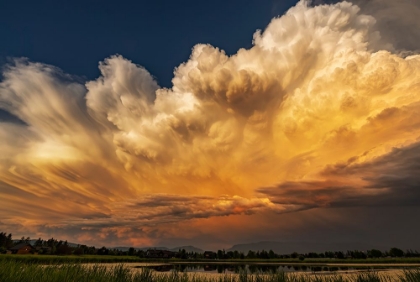 Picture of DRAMATIC STORMS CLOUDS AT SUNSET IN WHITEFISH-MONTANA-USA