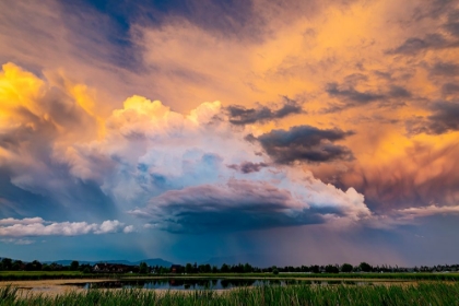 Picture of DRAMATIC STORMS CLOUDS AT SUNSET IN WHITEFISH-MONTANA-USA