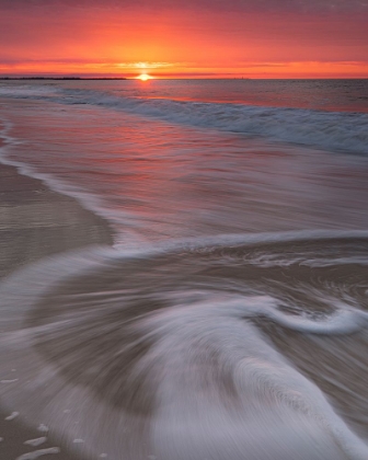 Picture of USA-NEW JERSEY-CAPE MAY NATIONAL SEASHORE. SUNRISE ON SHORELINE.