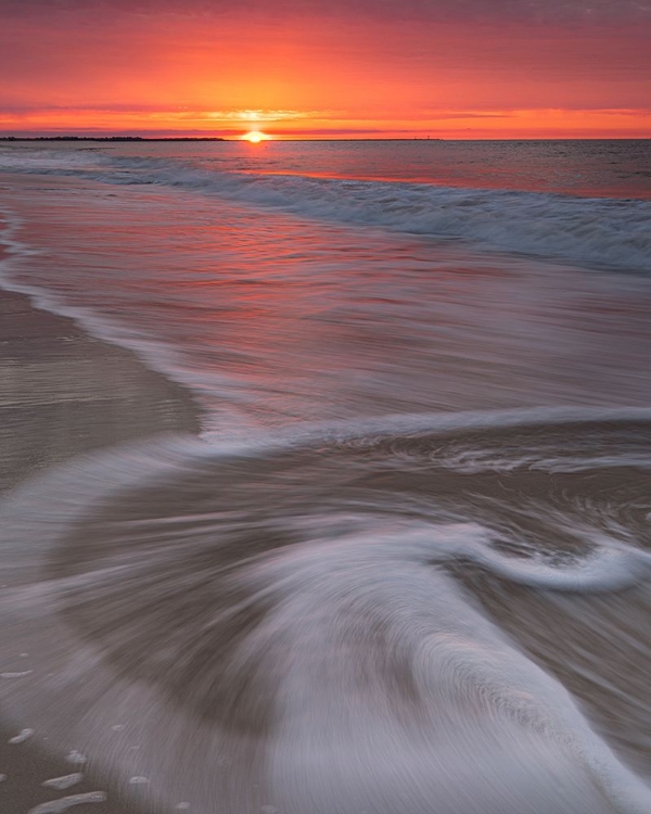 Picture of USA-NEW JERSEY-CAPE MAY NATIONAL SEASHORE. SUNRISE ON SHORELINE.