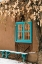 Picture of TAOS-NEW MEXICO-USA. WINTER SCENE WITH ADOBE WALL