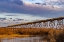 Picture of FREIGHT TRAIN CROSSES HI- LINE TRESTLE OVER THE SHEYENNE RIVER IN VALLEY CITY-NORTH DAKOTA-USA