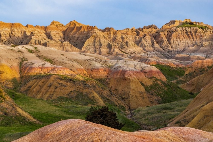 Picture of YELLOW MOUNDS OVERLOOK IN BADLANDS NATIONAL PARK-SOUTH DAKOTA-USA