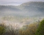 Picture of USA-TENNESSEE-SMOKEY MOUNTAINS NATIONAL PARK. SUNRISE MIST ON MOUNTAIN FOREST.