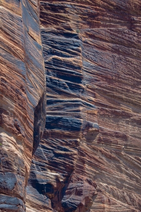 Picture of LAYERS OF SEDIMENTARY ROCK EDGE THE MAIN HIGHWAY THAT BISECTS ZION NATIONAL PARK.