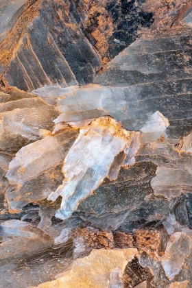 Picture of USA-UTAH. SELENITE GYPSUM CRYSTAL DETAIL-GLASS MOUNTAIN-CAPITOL REEF NATIONAL PARK