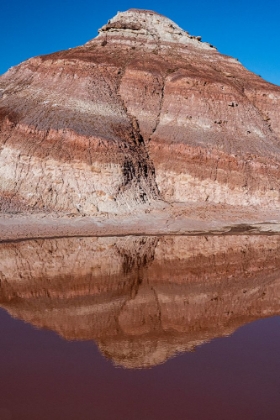 Picture of USA-UTAH. REFLECTION-BENTONITE HILLS GEOLOGICAL FEATURE-CAPITOL REEF NATIONAL PARK