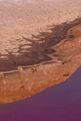 Picture of USA-UTAH. REFLECTIONS OF THE BENTONITE HILLS GEOLOGICAL FEATURE-CAPITOL REEF NATIONAL PARK