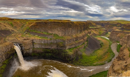 Picture of PANORAMIC OF 185 FOOT DROP OF PALOUSE FALLS NEAR WASHTUCNA-WASHINGTON STATE-USA